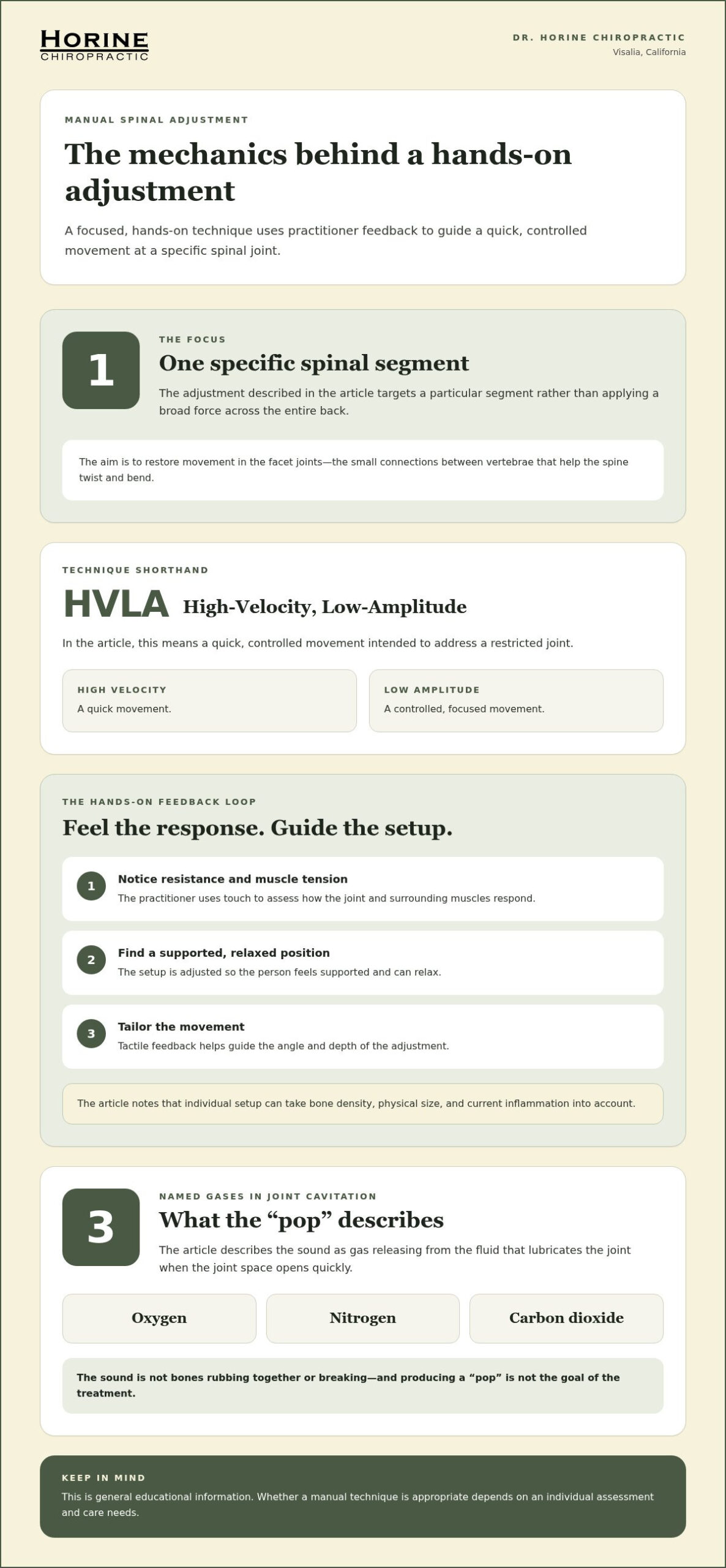 Manual Spinal Adjustment in Visalia: A Detailed Guide to Hands-On Chiropractic Care