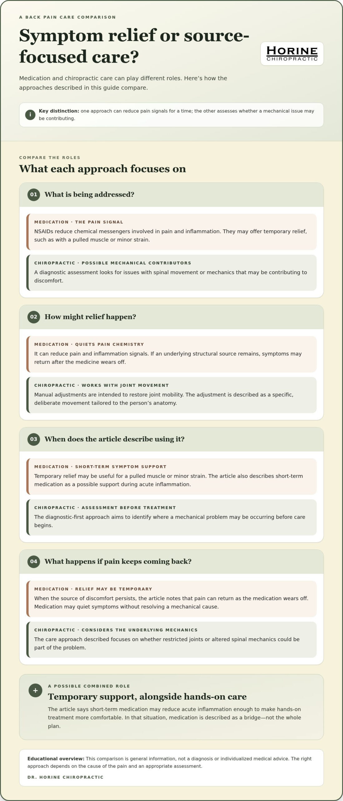 Chiropractic vs. Medication for Back Pain: Choosing the Right Path to Relief