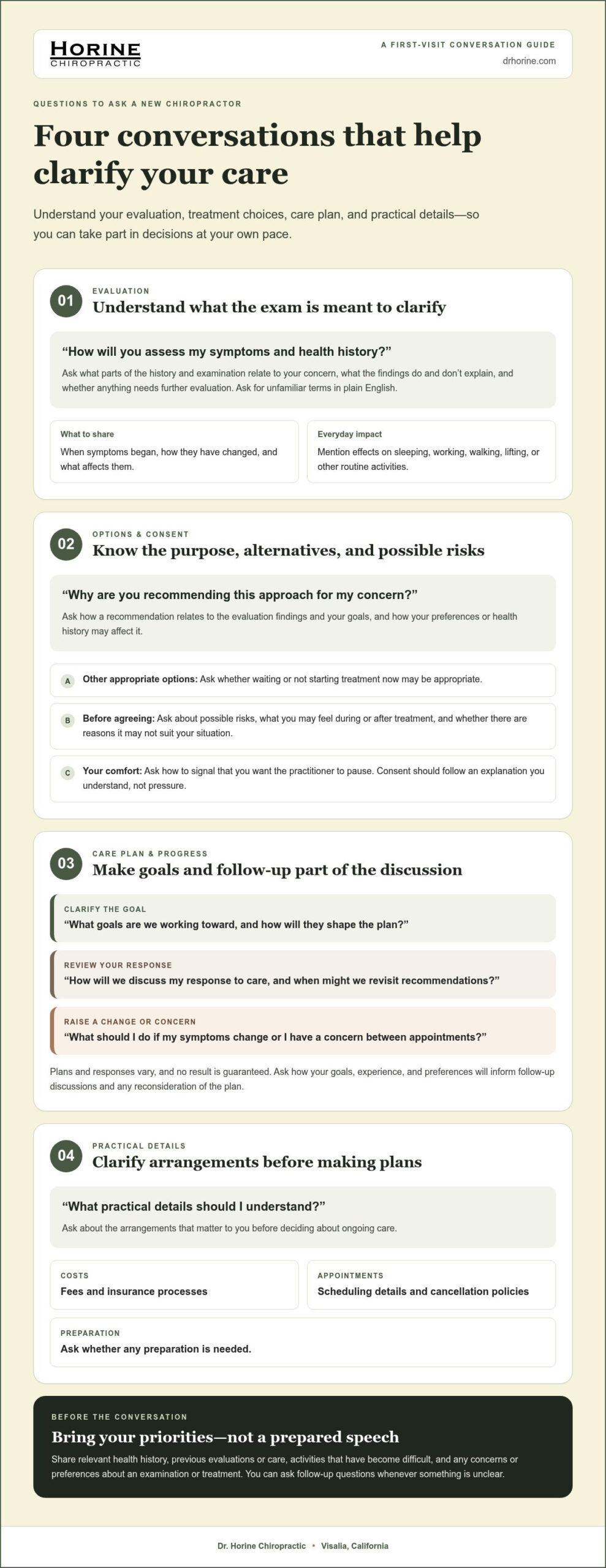 Questions to Ask a New Chiropractor Before Your First Visit